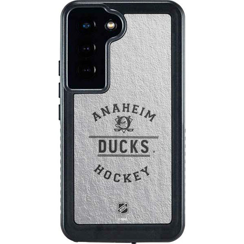 NHL Anaheim Ducks Black Text Galaxy S24 Waterproof Case